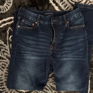 Aeropostale womens Dark Indigo Slim Straight Jeans